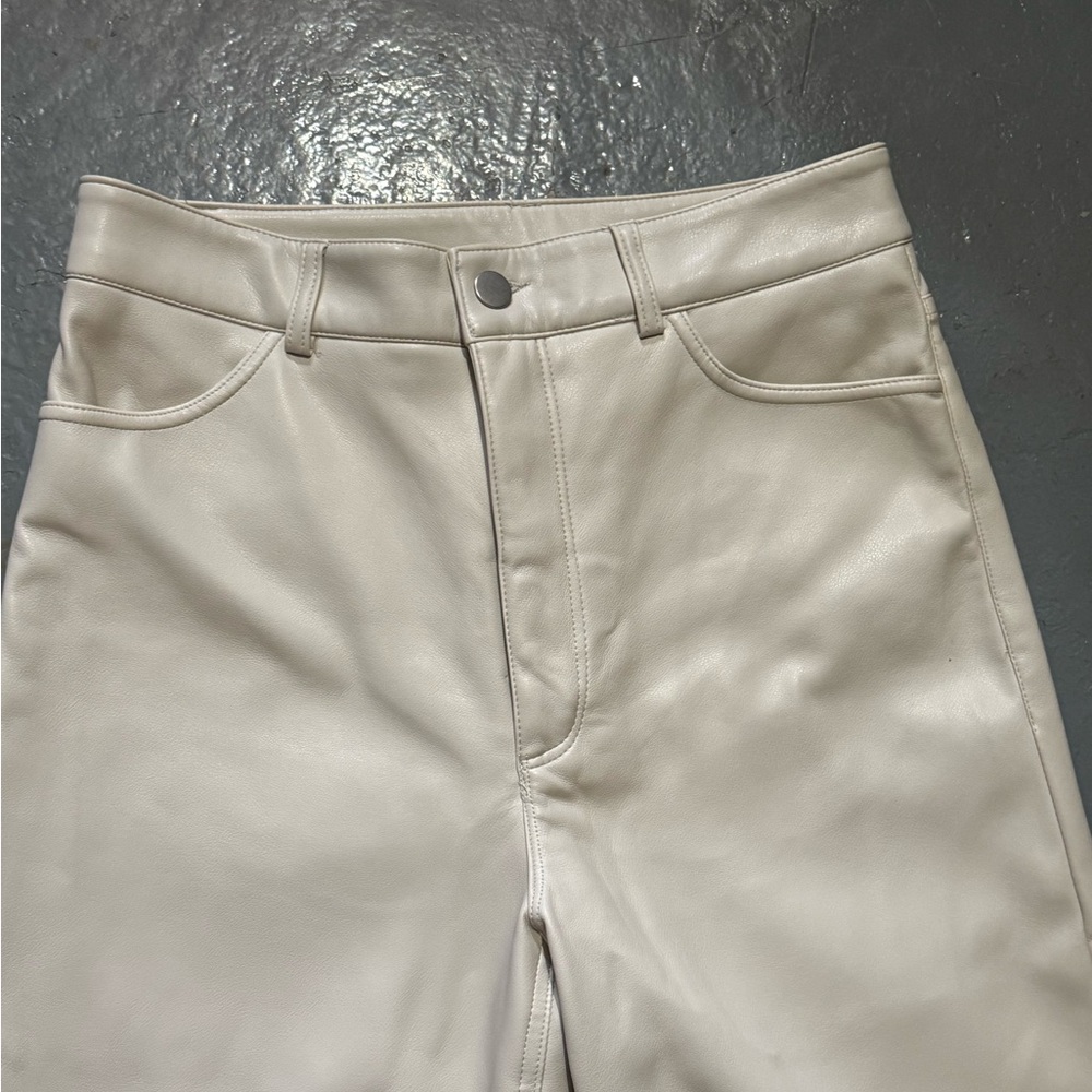 Cream Leather Pants - Dynamite 6